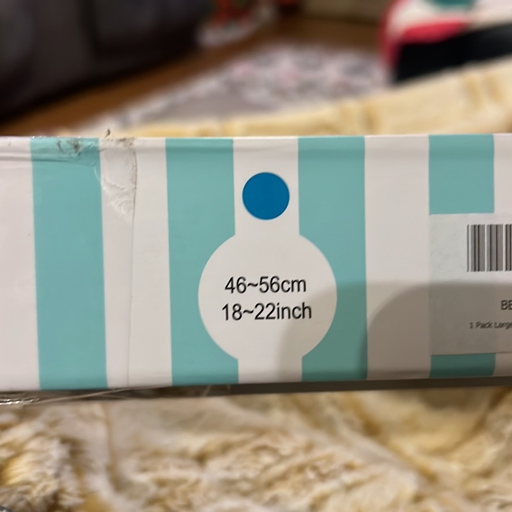 Dog collar large. Blueberry pets . Leather and canvas 18-22 inch - Picture 2 of 4